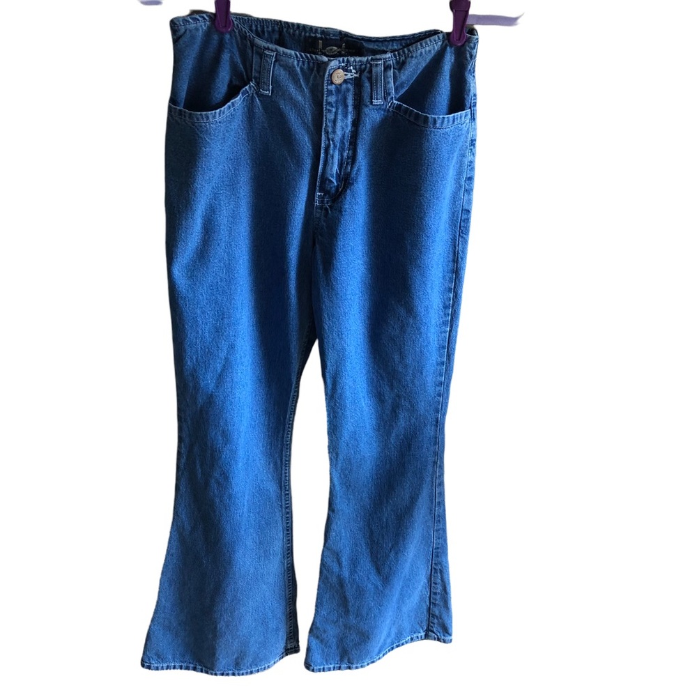 Vintage L.E.I. Bell Bottom Penny Lane Retro Jeans. Y2K. 100% Cotton. Size 7 - Picture 3 of 12